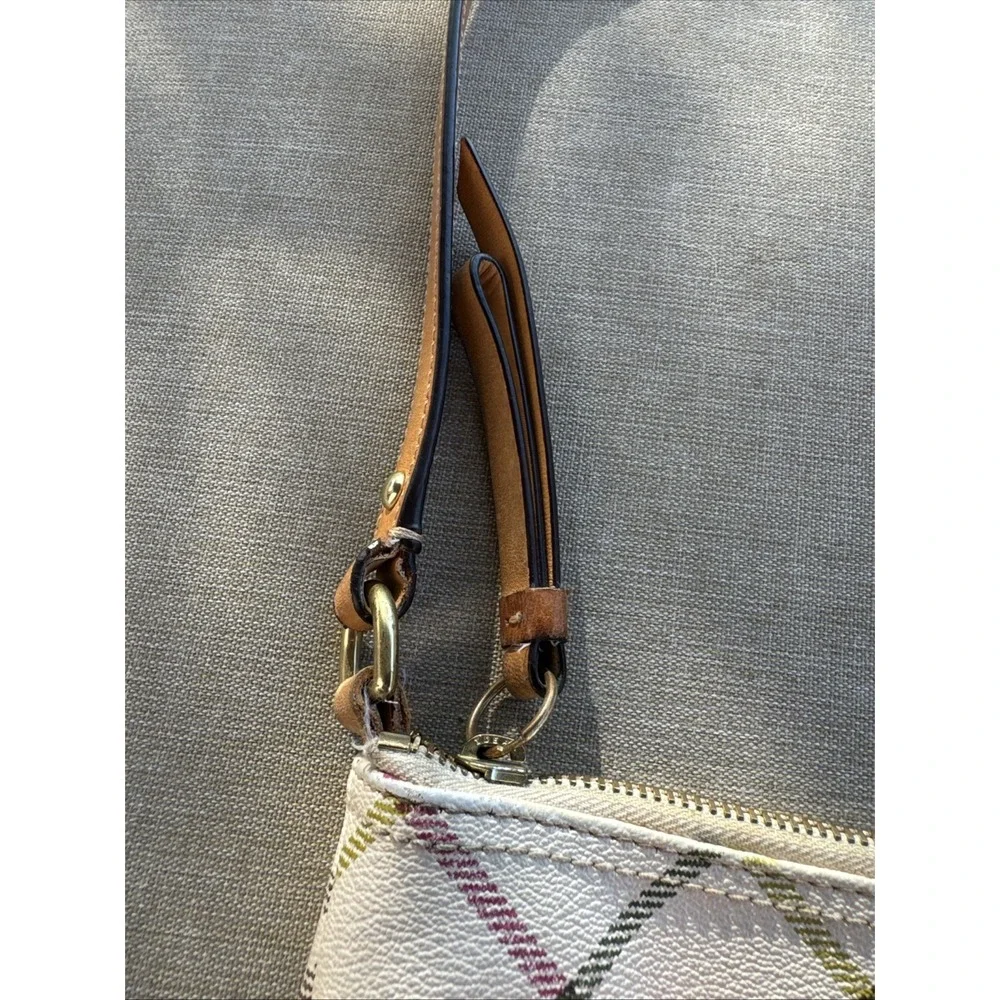 Coach Plaid Multicolor Signature Leather Tote w/Matching Wallet
